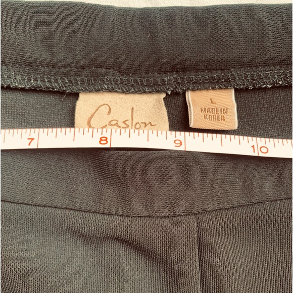 CASLON 2 pairs relaxed fit side zipper black stretch pant, size LARGE. - Picture 9 of 10